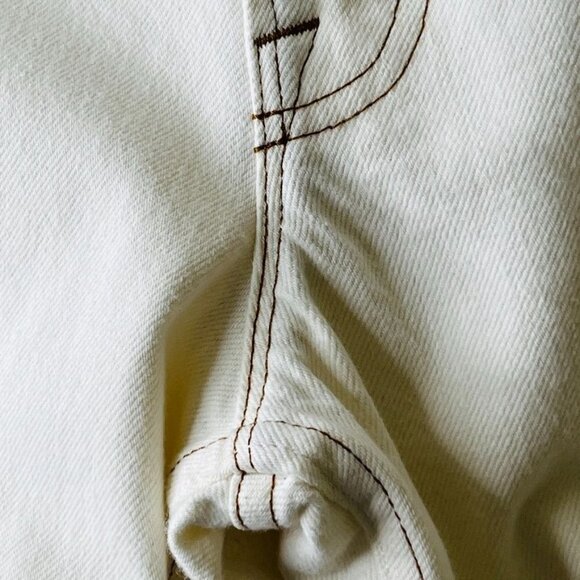 Frame Rigid Denim Straight Full Length Jeans Size 27 Off White - Picture 6 of 16